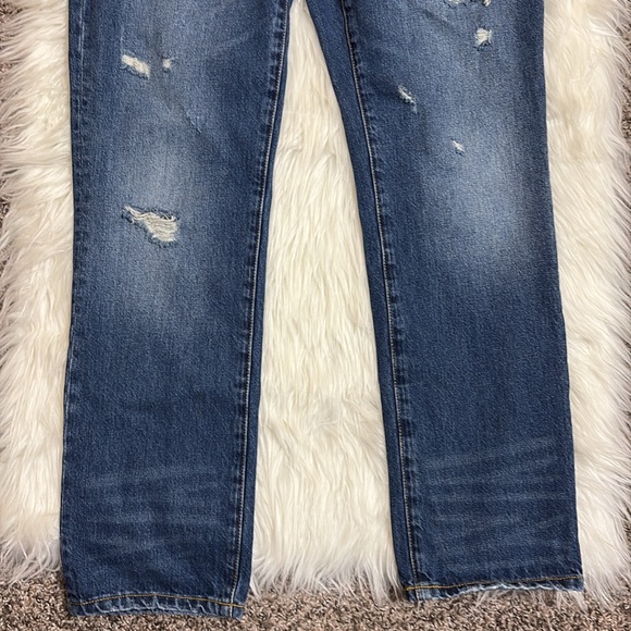 Cabi Distressed 100% BF Boyfriend Jeans Cropped Size 2 100% Cotton - Picture 3 of 14